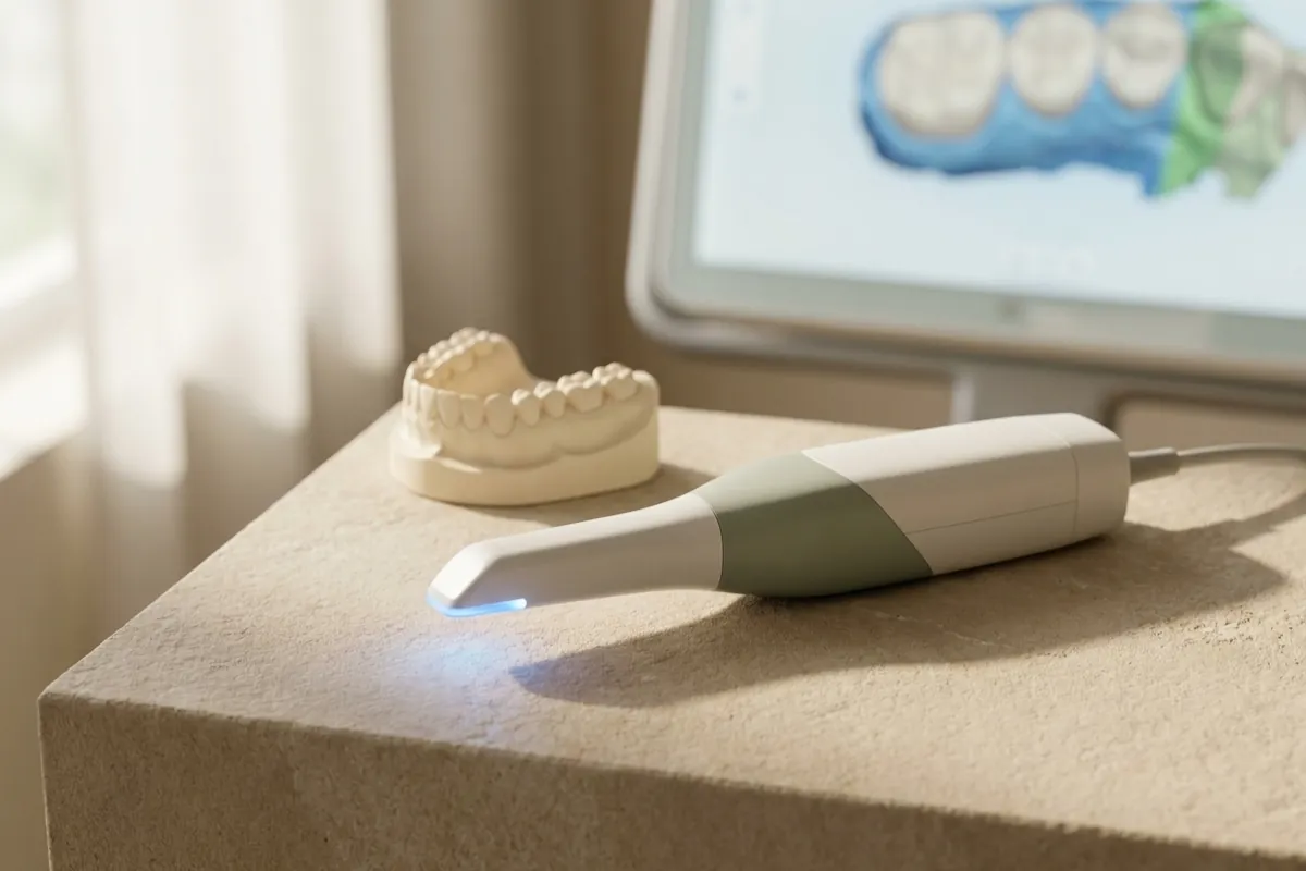 Scanner intra-oral pour l'empreinte numérique des gouttières d'éclaircissement à Levallois-Perret.
