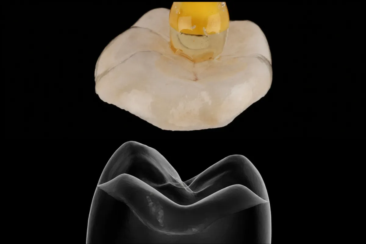 Overlay en céramique collée pour reconstruire une dent usée, approche additive mini-invasive